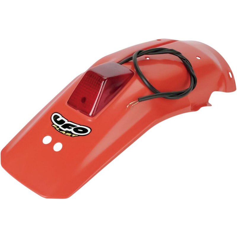 HO02650#121 - UFO Enduro Rear Fender With Tail Light - Honda XR600R 1988-98 - Red