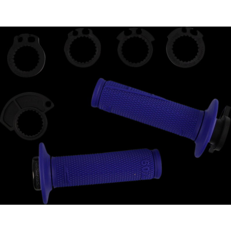 Pro Grip 709 Lock On Grips With 6 Cams - Blue