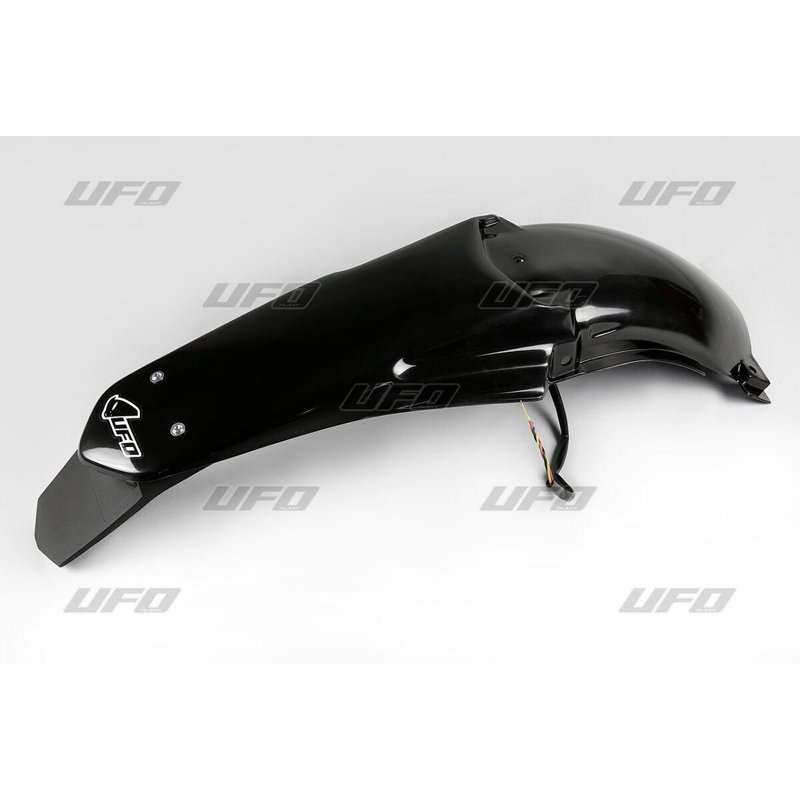 YA03893#001 - UFO Enduro Rear Fender With Tail Light - Yamaha YZ 125/250 2002-14 - Black
