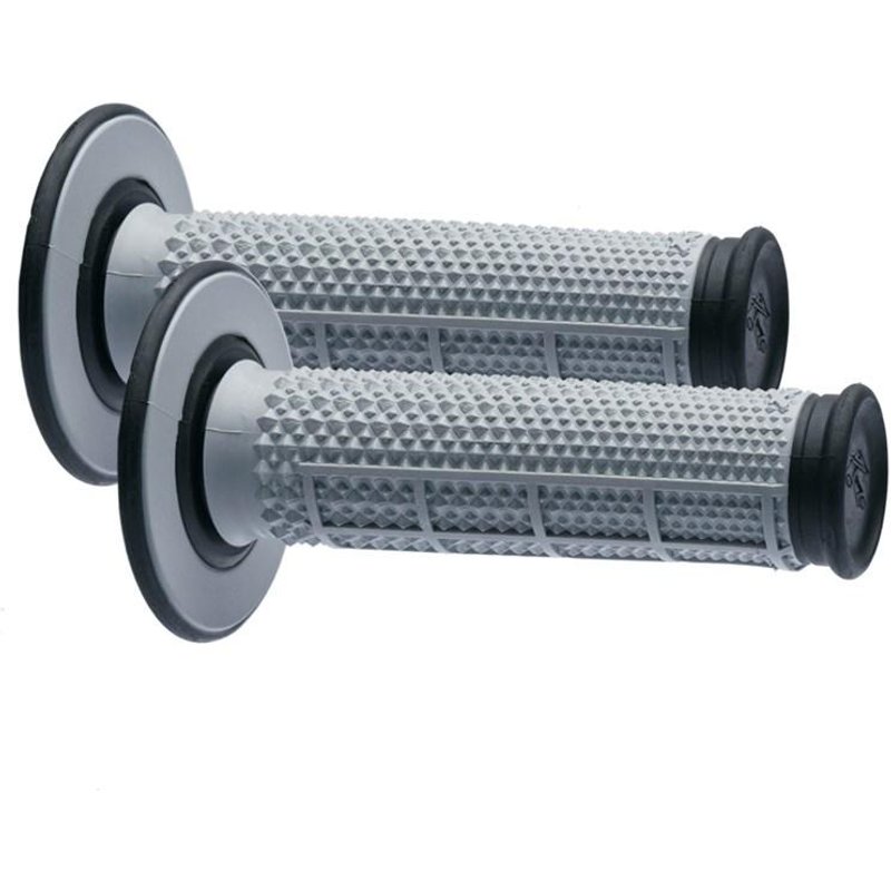 Renthal G154 MX Dual Compound Tapered 1/2 Waffle Grips - Grey/Black