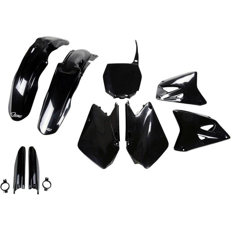 SUKIT402F@001 - UFO Replacement Plastics Kit For Suzuki RM 125 2001-2012 - Black