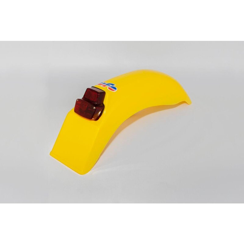ME08026D - UFO Vintage Universal Enduro Rear Fender With Taillight (1979-89) - Yellow