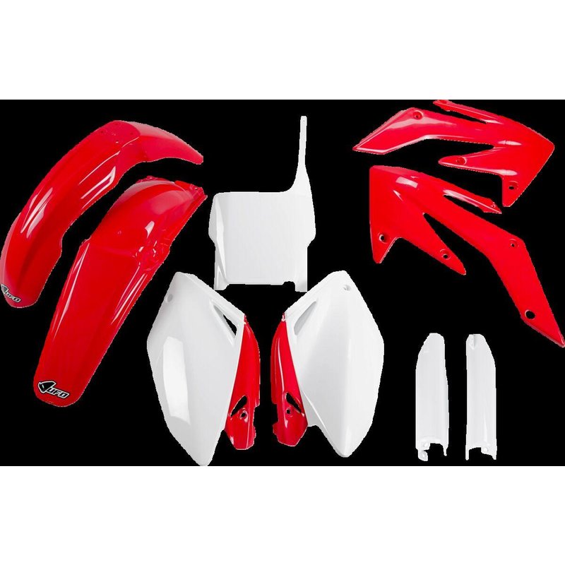 HOKIT104F@999 - UFO Full Body Plastic Kit For Honda CRF250R 2004-2005 - Red/White