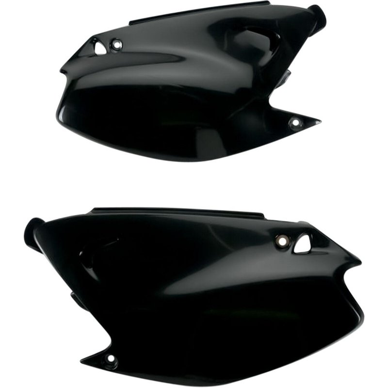 KA03739#001 - UFO Side Panels - Kawasaki KX 125/250 2003-08 - Black