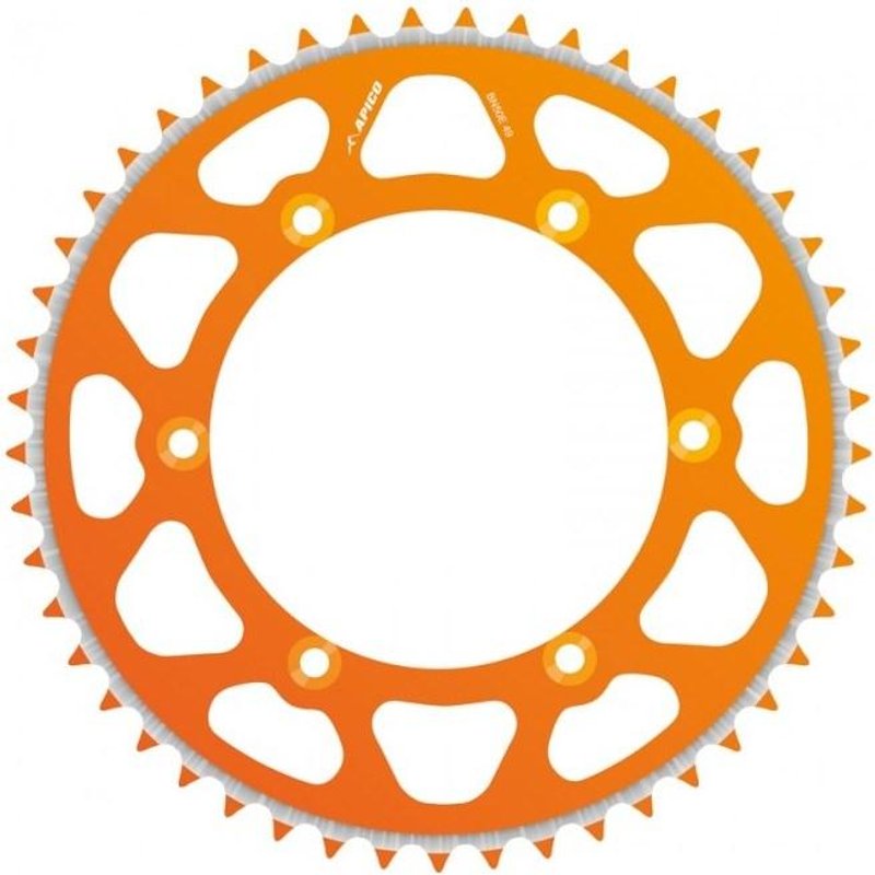 Apico Evolite Rear Sprocket - KTM SX/SXF/EXC/EXC-F 125-620 1990-2024 - Orange/ 47T