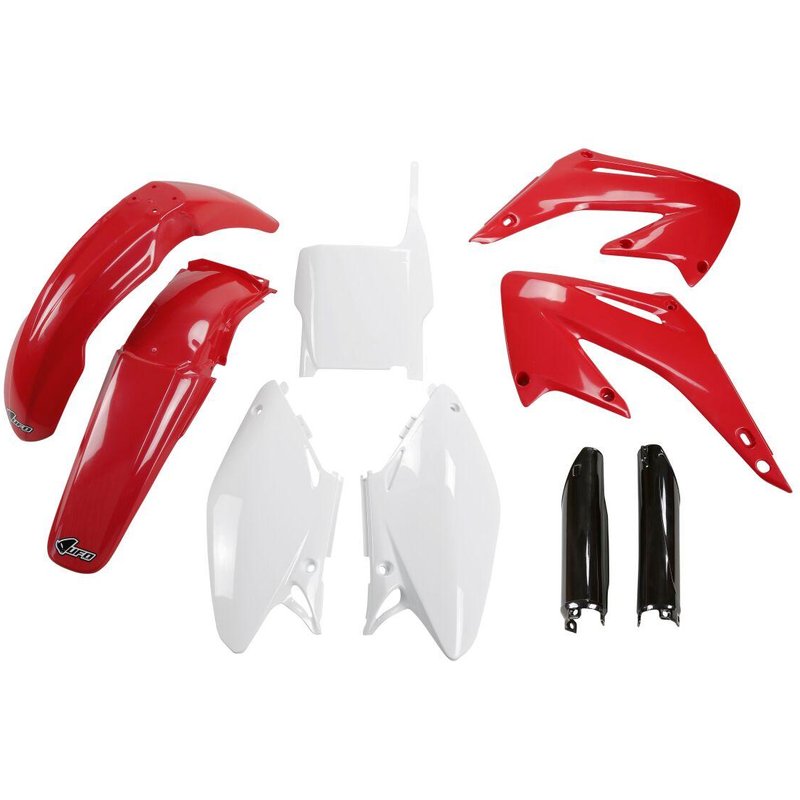 HOKIT103F@999 - UFO Replacement Plastics Kit For Honda CR125 2005-2007 - Black/Red/White