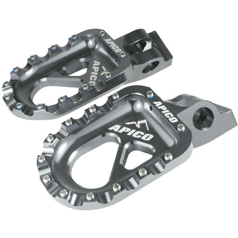 Apico Aluminium CNC Trials Bike Foot Pegs - Ti Colour