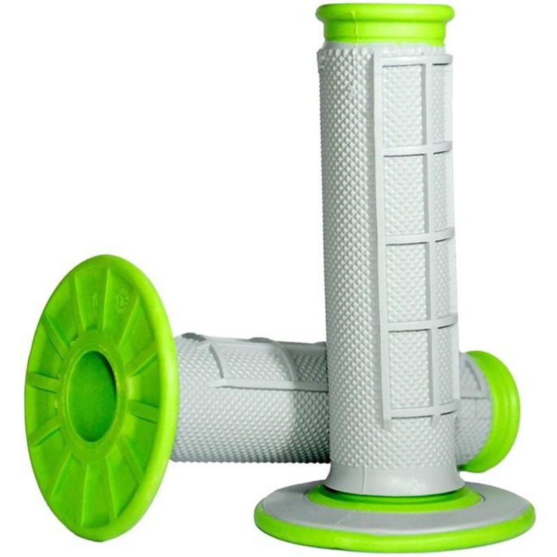 Renthal G191 MX Dual Compound 1/2 Waffle Grips - Grey/Green