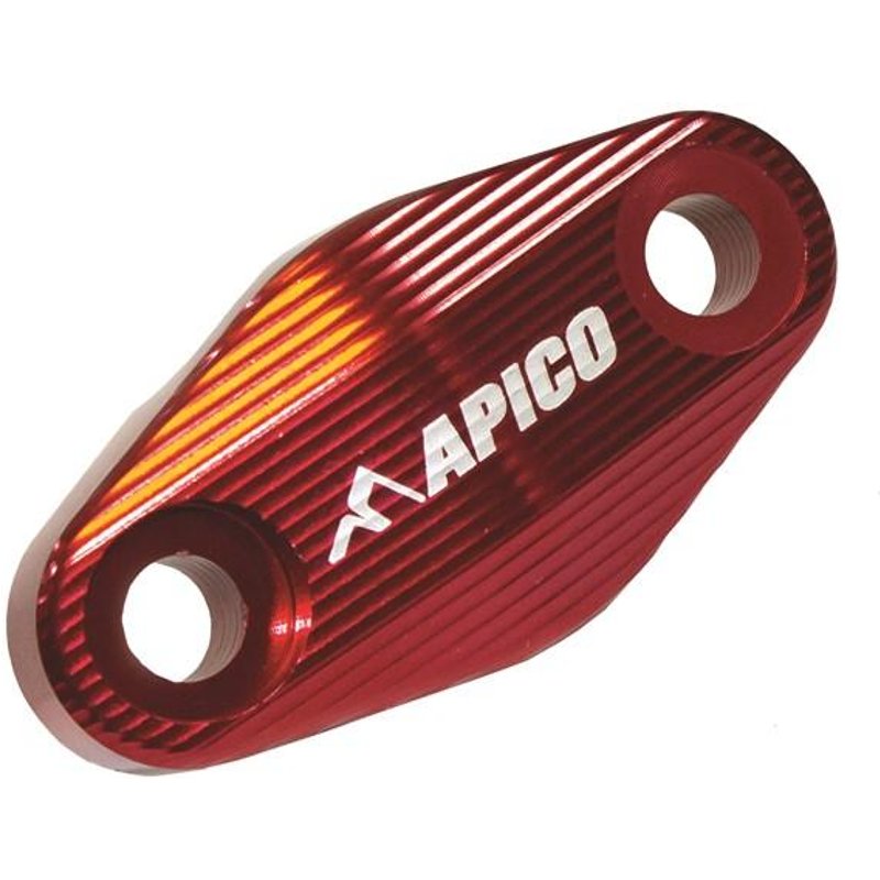 Apico Brake Hose Clamp - KTM SX/SXF 125-450 2015-18, EXC/EXC-F 125-500 2016-18, Husqvarna TC/FC 125-450 2015-18 - Red
