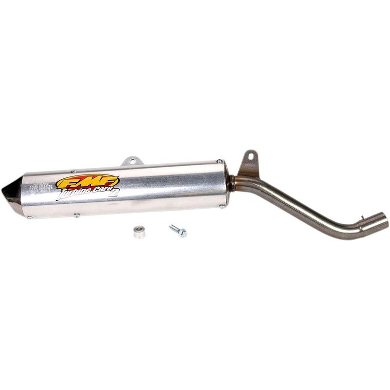 020339 - FMF Turbinecore 2 Spark Arrestor Silencer For Kawasaki KDX250 1995-2006 - Silver