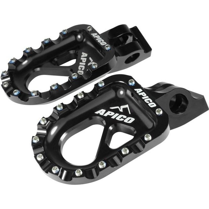 Apico CNC Aluminium Trials Bike Foot Pegs - Black