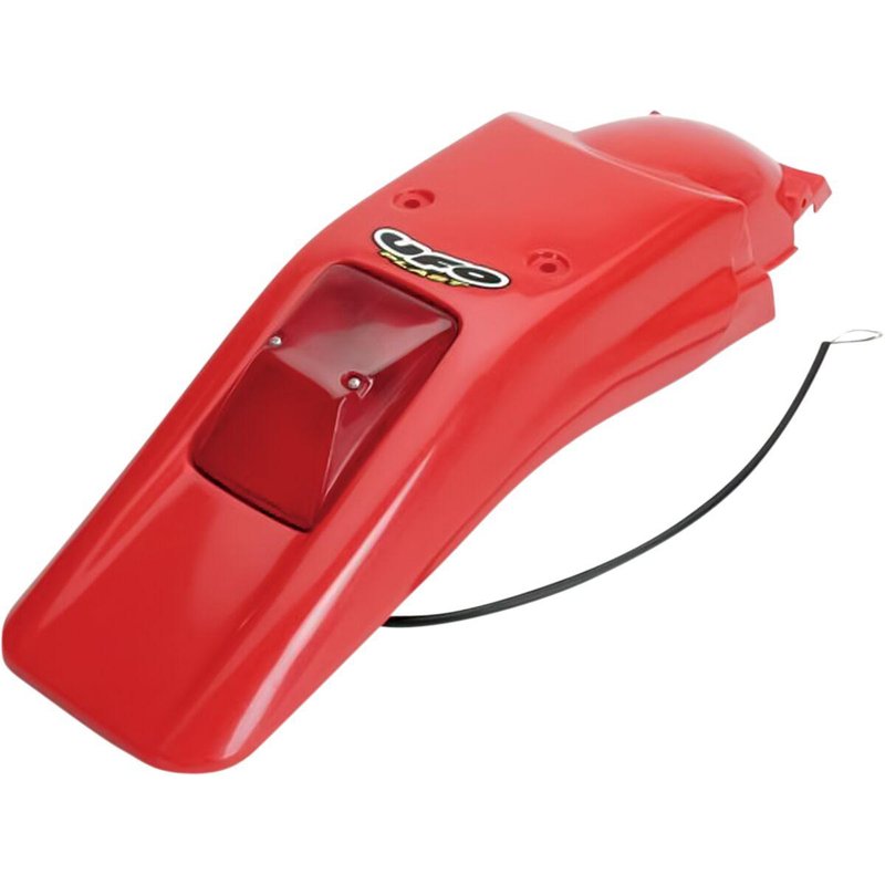 HO03611#069 - UFO Enduro Rear Fender With Tail Light - Honda XR250 1996-2004, XR400R 1996-2002 - Red