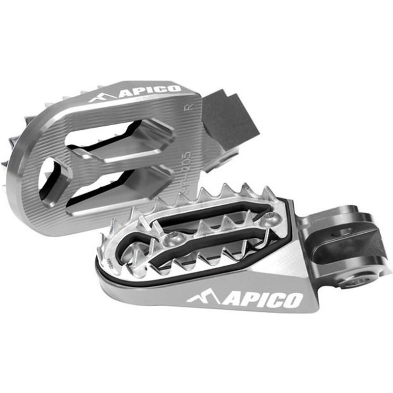 Apico Pro-Bite Foot Pegs - Yamaha YZ 65/85 1998-2023, YZ 125/250 1999-2023, Gas Gas EC Models 1997-2017 - Ti