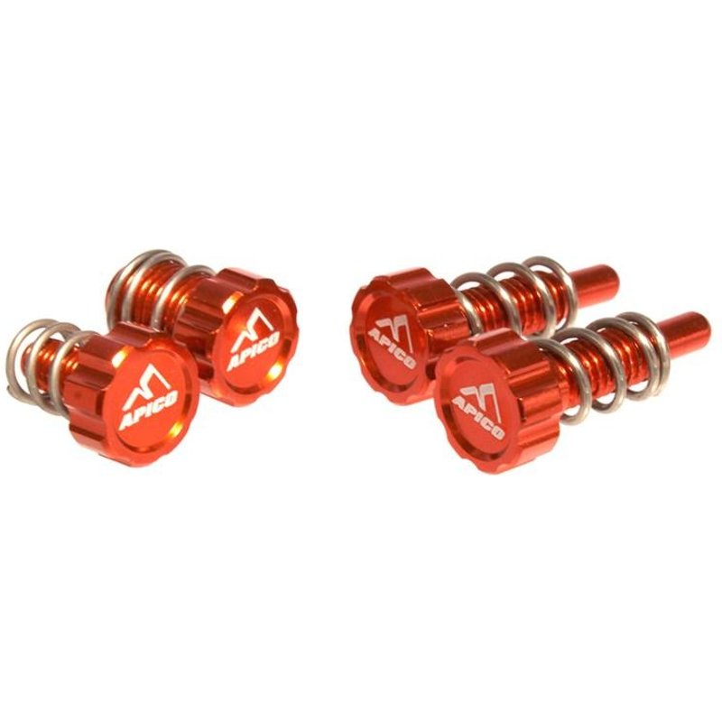 Apico Brake & Clutch Master Cylinder Adjuster Set To Fit AJP & Braktec - Orange