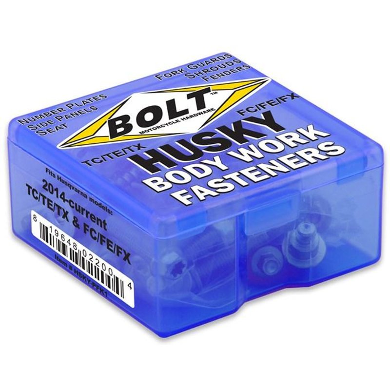 Bolt Hardware Plastic Fastener Kit Husqvarna TC/FC/TX/FX 50-450 2014-2025, TE/FE 50-501 2014-2025