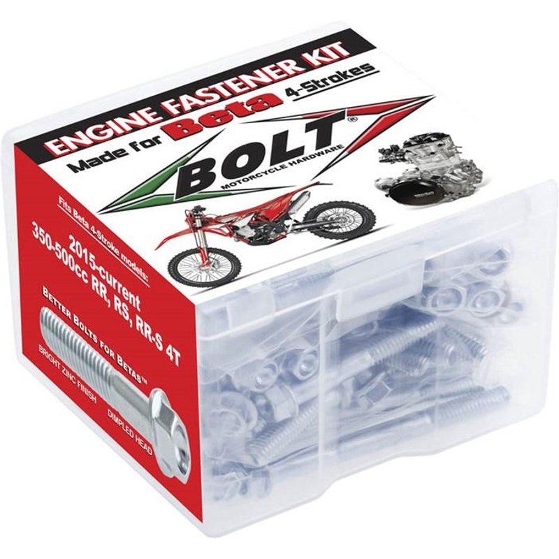 Bolt Hardware Engine Fastener Kit Beta 350-500 RR 2015-2025, Beta 450 RX 2024-2025