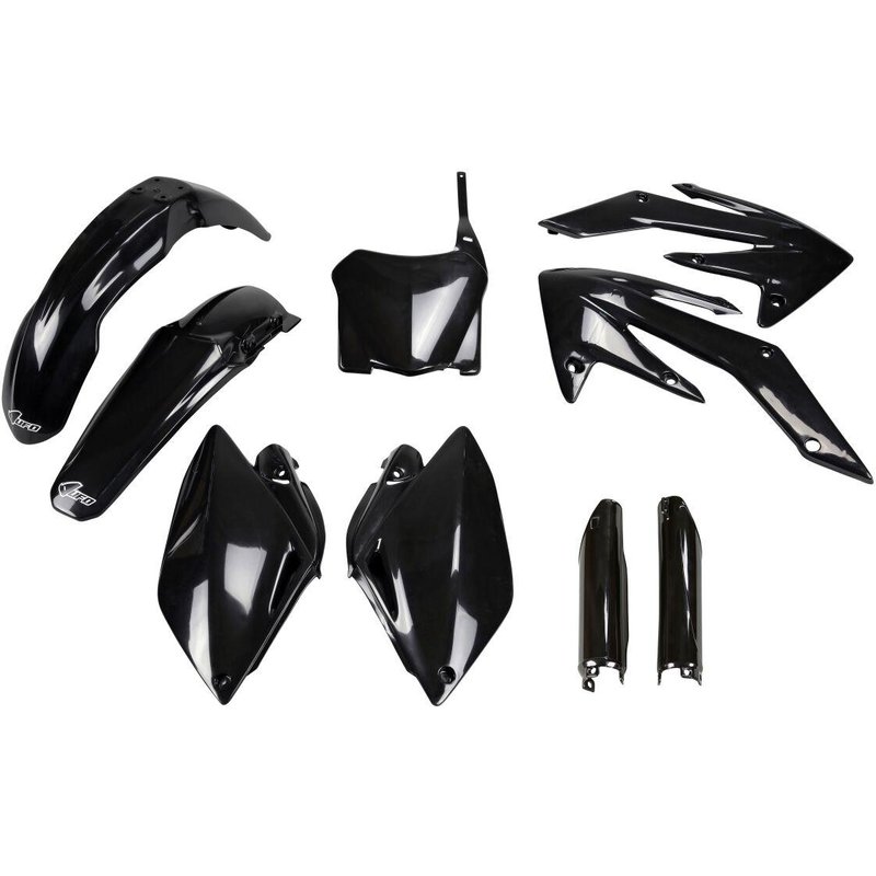 HOKIT112F@001 - UFO Plastics Kit For Honda CRF250R 2008-2009 - Black