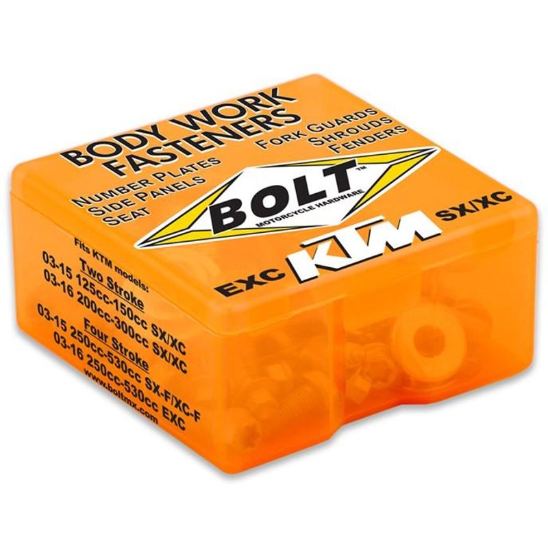 Bolt Hardware Full Plastics Fastener Kit - KTM SX125 2003-15, SX150 2009-15, SX 200/250 2003-16, EXC300 2004-16