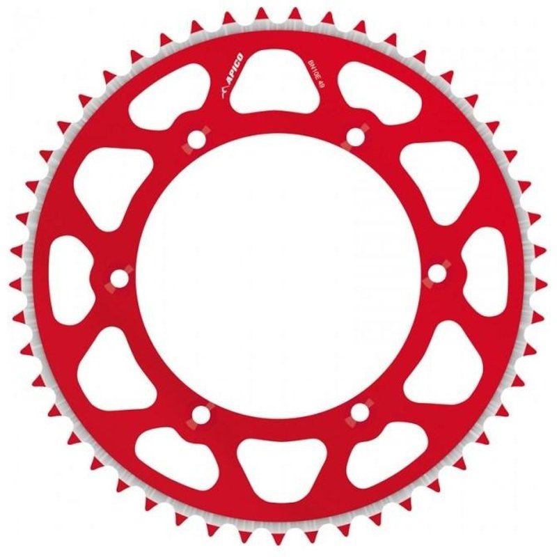 Apico Evolite Rear Sprocket - Beta RR 125-300 2T & 350-520 4T 2013-22 - Red/ 49T