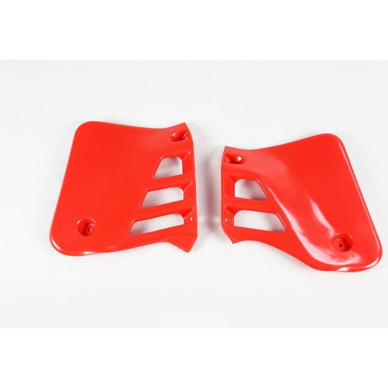 HO02602#061 - UFO Radiator Scoops - Honda CR125 1987-88 - Red
