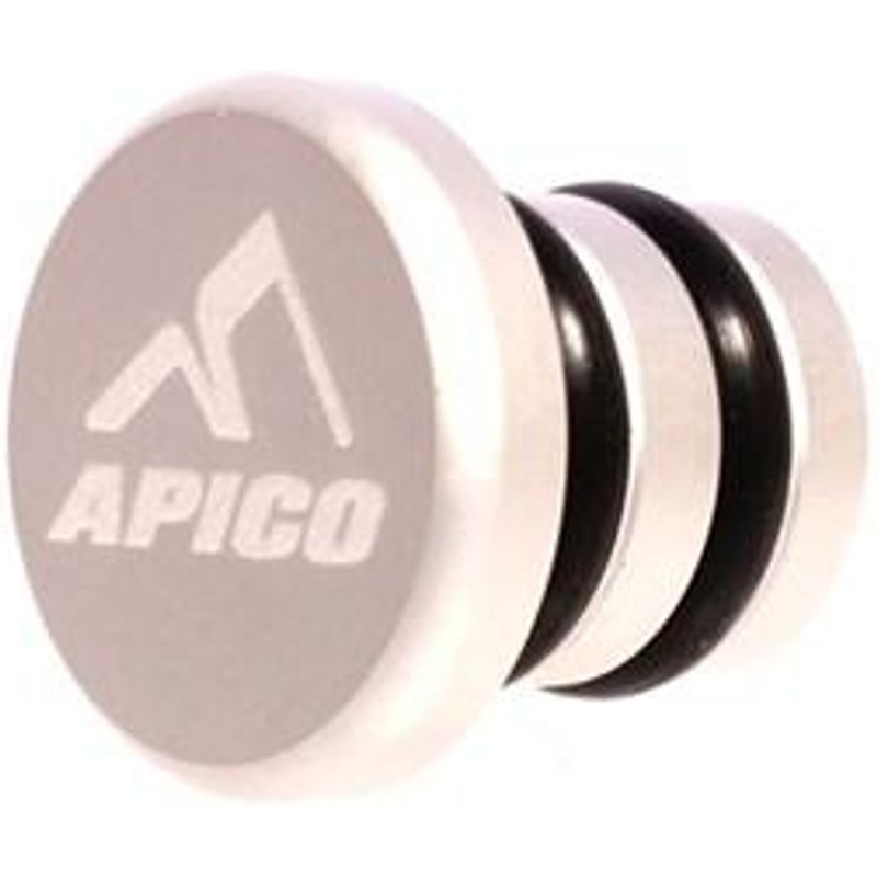 Apico CNC Gear Pedal Tip End Cap - Aluminium Silver