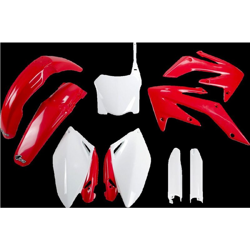 HOKIT112F@999 - UFO Full Body Plastic Kit For Honda CRF250R 2008-2009 - Red/White