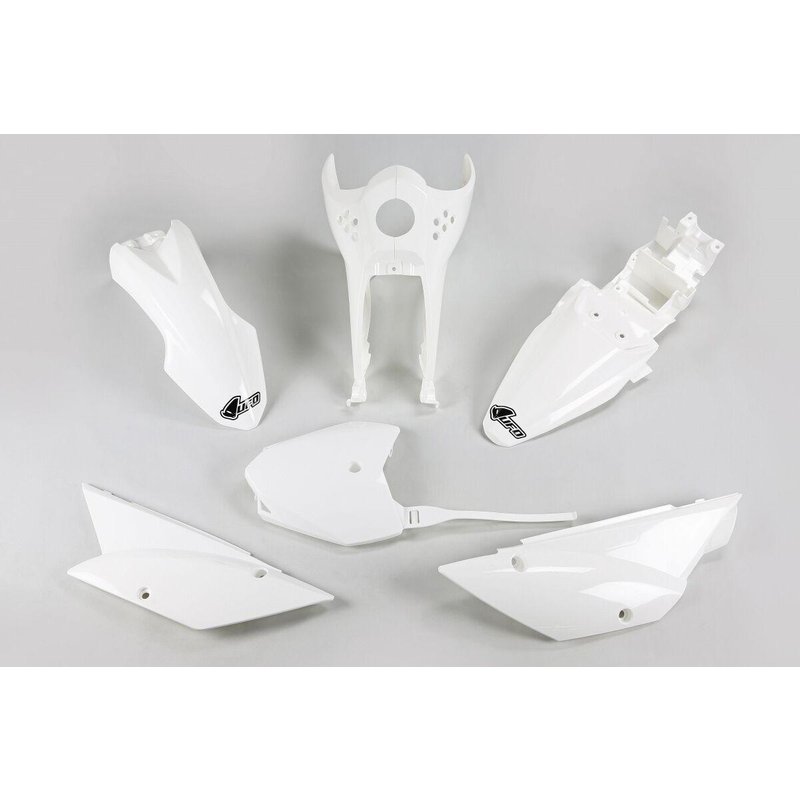 KA37003@047 - UFO Full Plastics Kit - Kawasaki KLX110 2010-16 - White