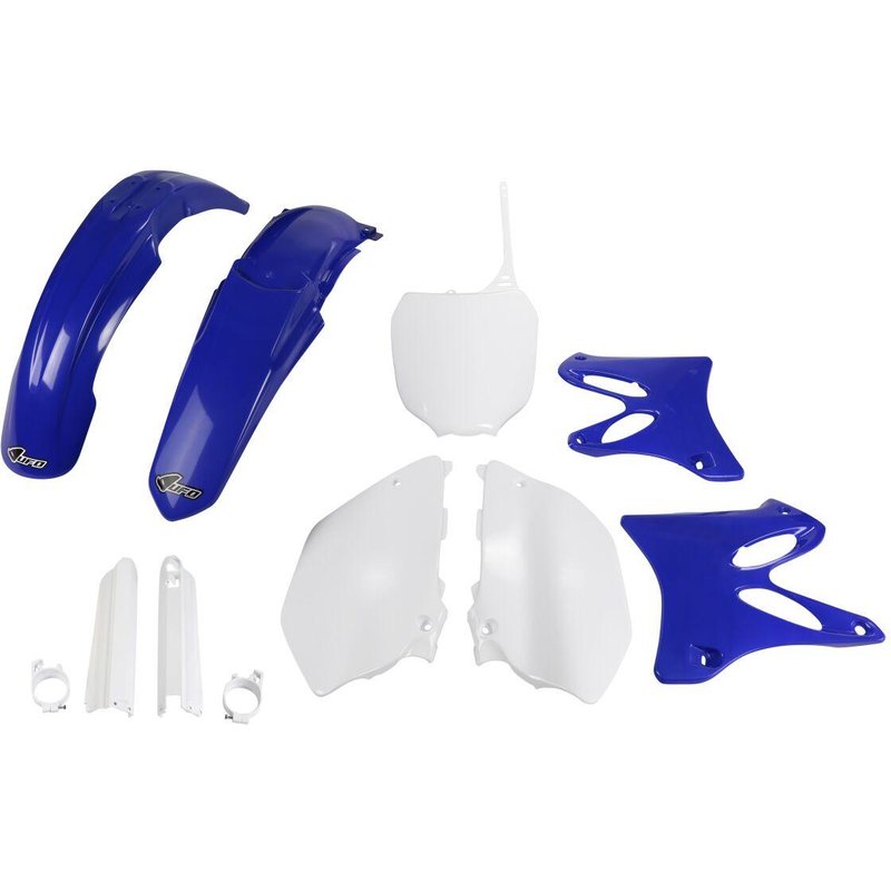 YAKIT301F@999 - UFO Replacement Plastics Kit For Yamaha YZ125 2002-2005 - Blue/OEM/White