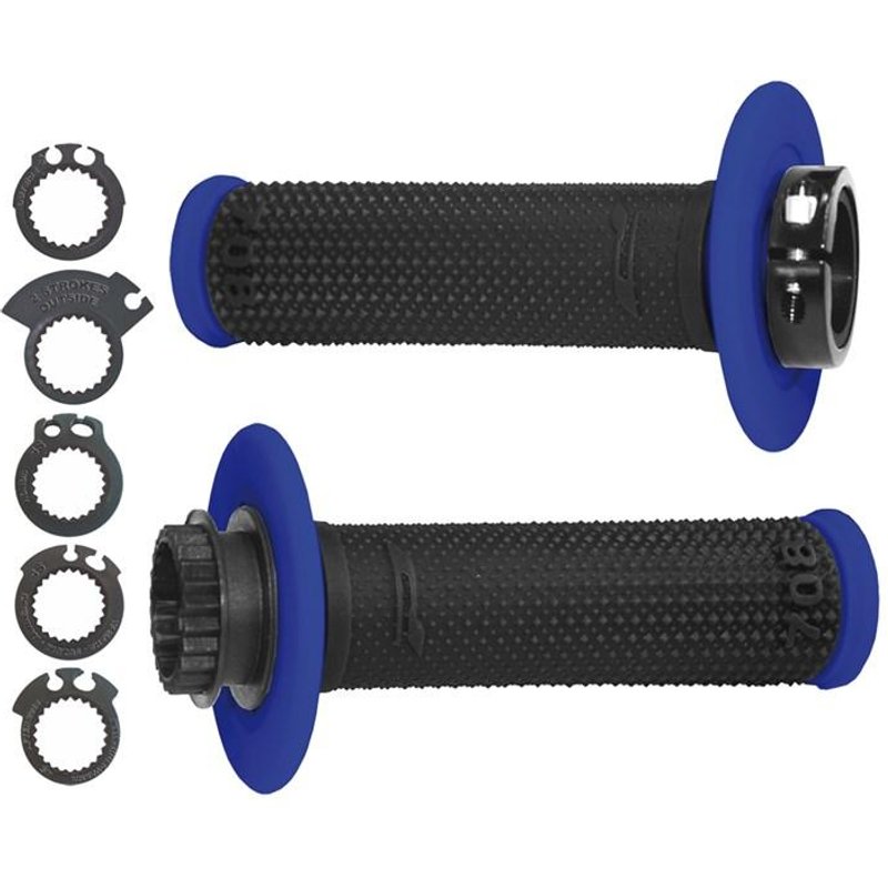 Pro Grip 708 Lock On Grips With 6 Cams - Black/Blue