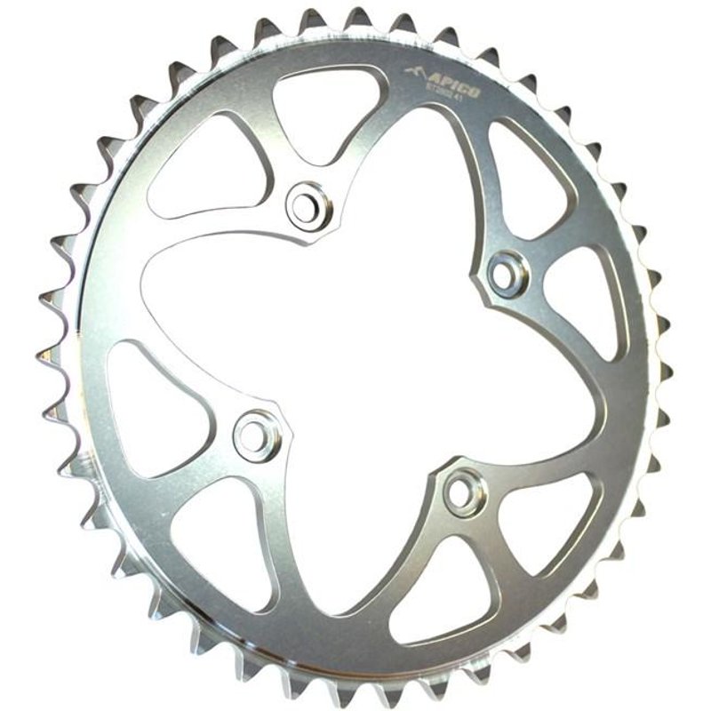 Apico Rear Sprocket - Gas Gas 2000-22, Montesa 4RT 2005-22, Sherco Trials 2002-22 - Silver/43T