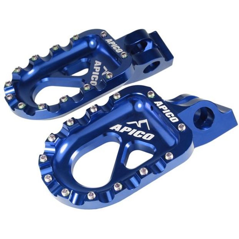 Apico CNC Aluminium Trials Bike Foot Pegs - Blue