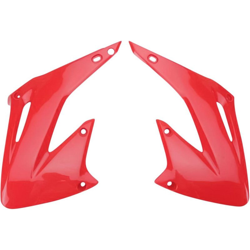 HO03689#070 - UFO Replacement Radiator Scoops For Honda CR125 2002-2007 - CR Red/Red