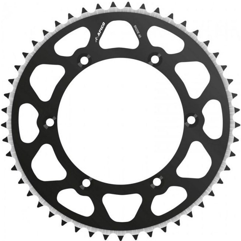 Apico Evolite Rear Sprocket - Honda CR/CRF All Models Up To 2024 - Black/ 51T
