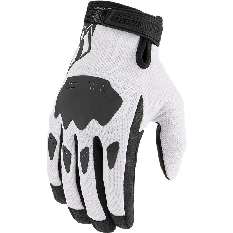 3301-4390 - Icon Hooligan CE Gloves Small - Black/White