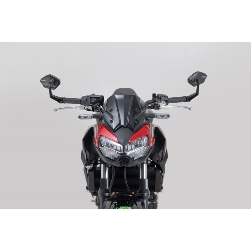 MIR.08.866.10000 - SW Motech Mirror End Bars For Kawasaki Z 650 2017-2024 - Anodized Black