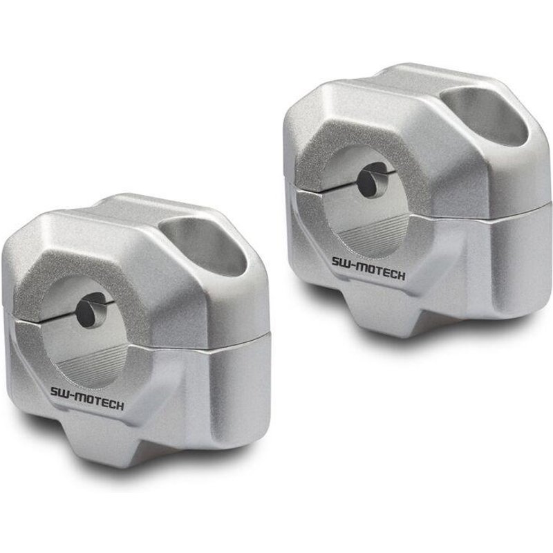 LEH000392200120S - SW Motech 22mm Handlebar Risers 20.0 mm (7/8") - Silver