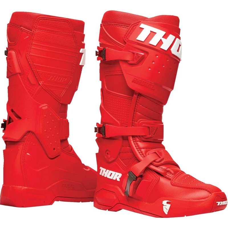 3410-2739 - Thor Radial MX Boots Adult 9.5 - Red