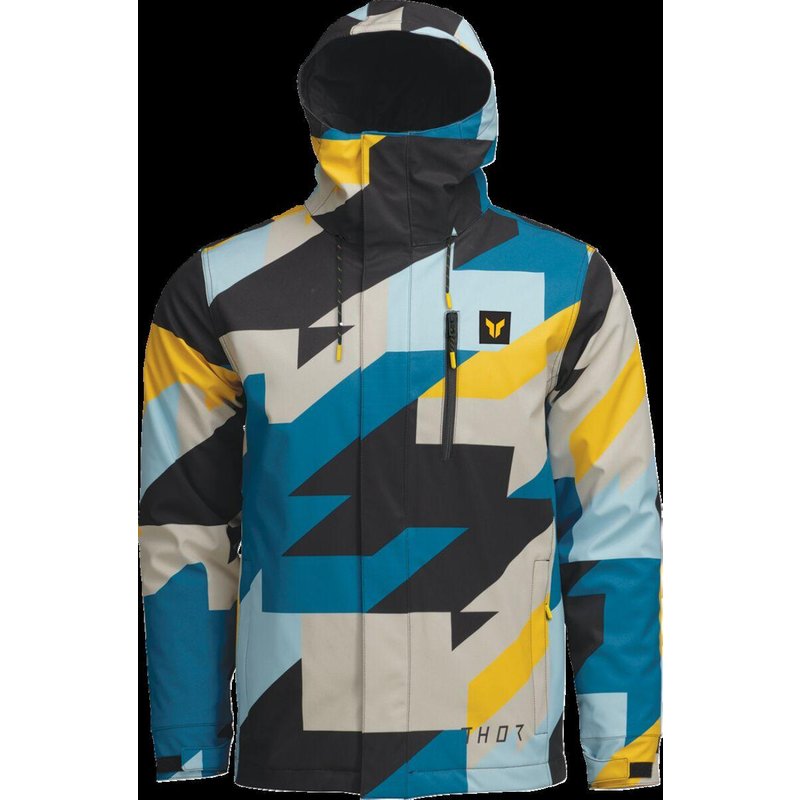 2920-0820 - Thor Tour Jacket X-Large - Black/Blue/Light Grey/Yellow