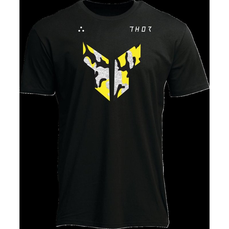 3030-24522 - Thor Mens Adult Iconic T-Shirt Large - Black/White/Yellow