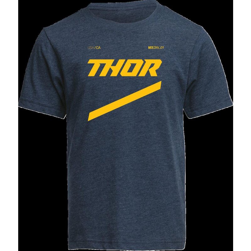 3032-3848 - Thor Youth Brave T-Shirt Small - Navy/Yellow