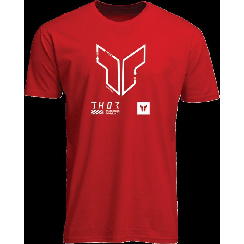 3030-24562 - Thor Mens Adult Trax T-Shirt X-Large - Red/White