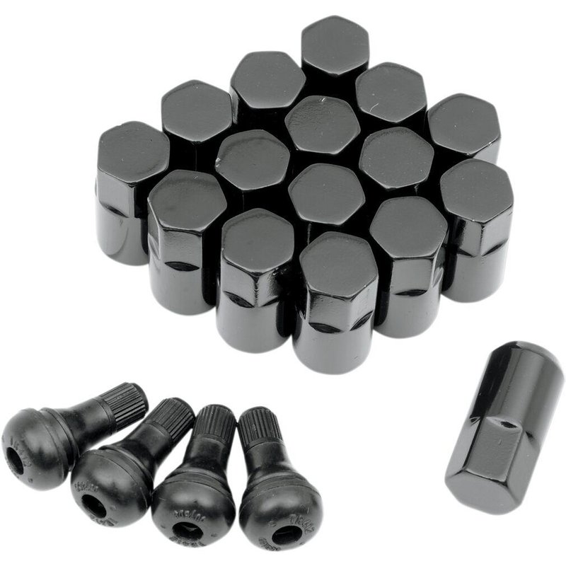 SP300MO206B - Moose Racing ATV/UTV Wheel Lugnuts For Kawasaki KAF 620 2X4 2001-2008 16 Pack - Black