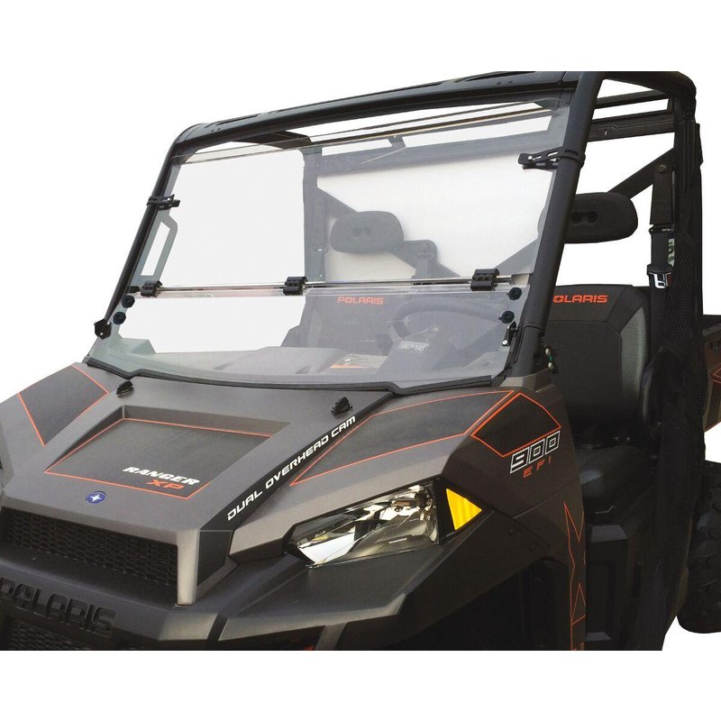 LEMA100-002 - Moose Racing Full Folding Windshield For Polaris Ranger 1000 4X4 2015-2017 - Clear