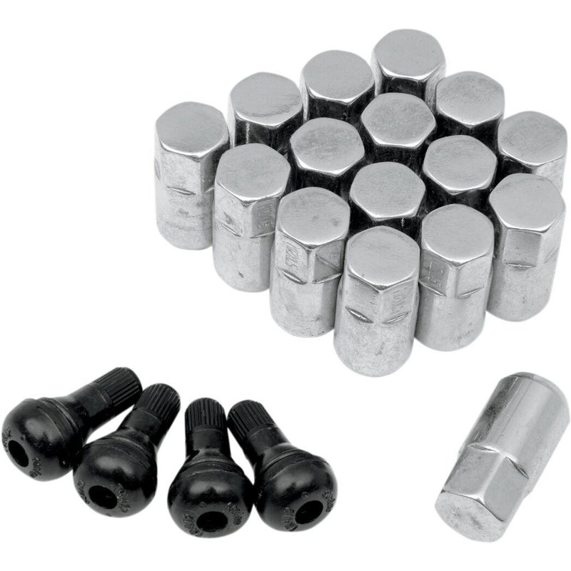 SP300MO207 - Moose Racing ATV/UTV Wheel Lugnut Kit For Polaris General 1000 2017 - Chrome/Silver