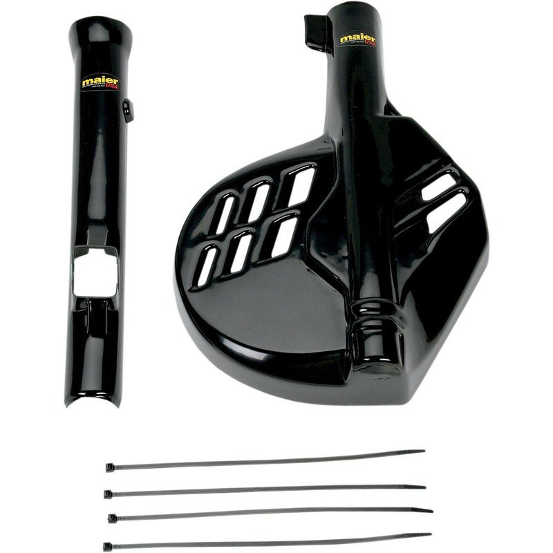 596200 - Maier Fork & Brake Disc Guard Kit For Honda CR125 1985-1989 - Black