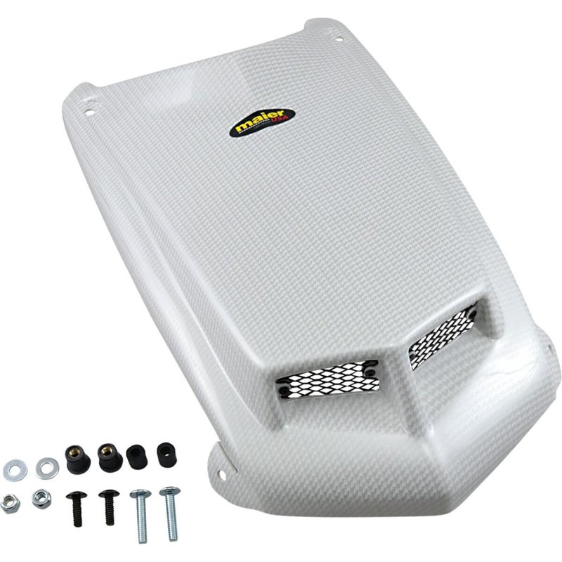 50975-31 - Maier Hood For Honda TRX450ER 2006-2014 - Carbon Fiber/White