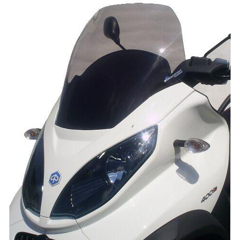 BP007RCFN - Bullster Windshield/Windscreen For Piaggio MP3 125 2007-2008 62 cm (24-1/2") - Black Smoke
