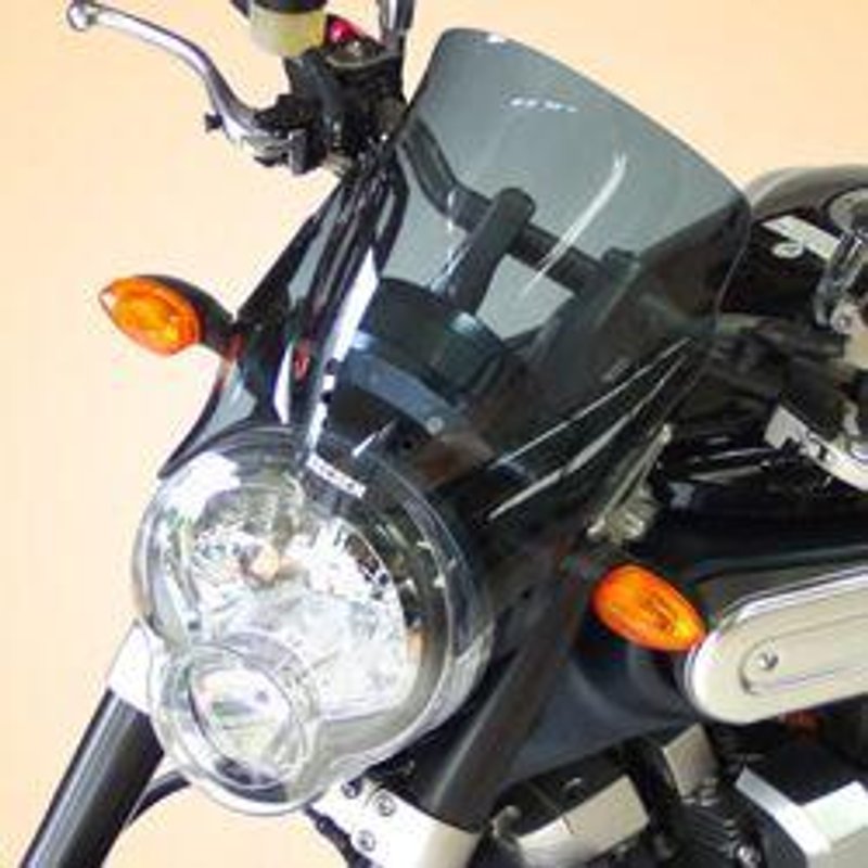 BY126HPFN - Bullster Windshield/Windscreen For Yamaha MT-01 1700 2005-2012 29 cm (11-1/2") - Black Smoke
