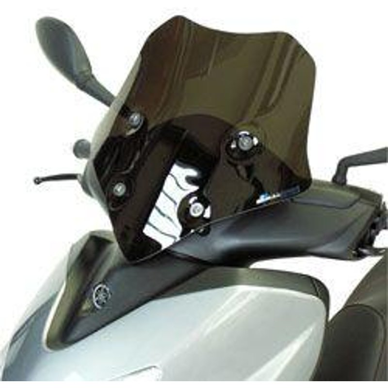 BY136RCFN - Bullster Windshield/Windscreen For Yamaha VP 125 2007-2010 37.5 cm (14-3/4") - Black Smoke