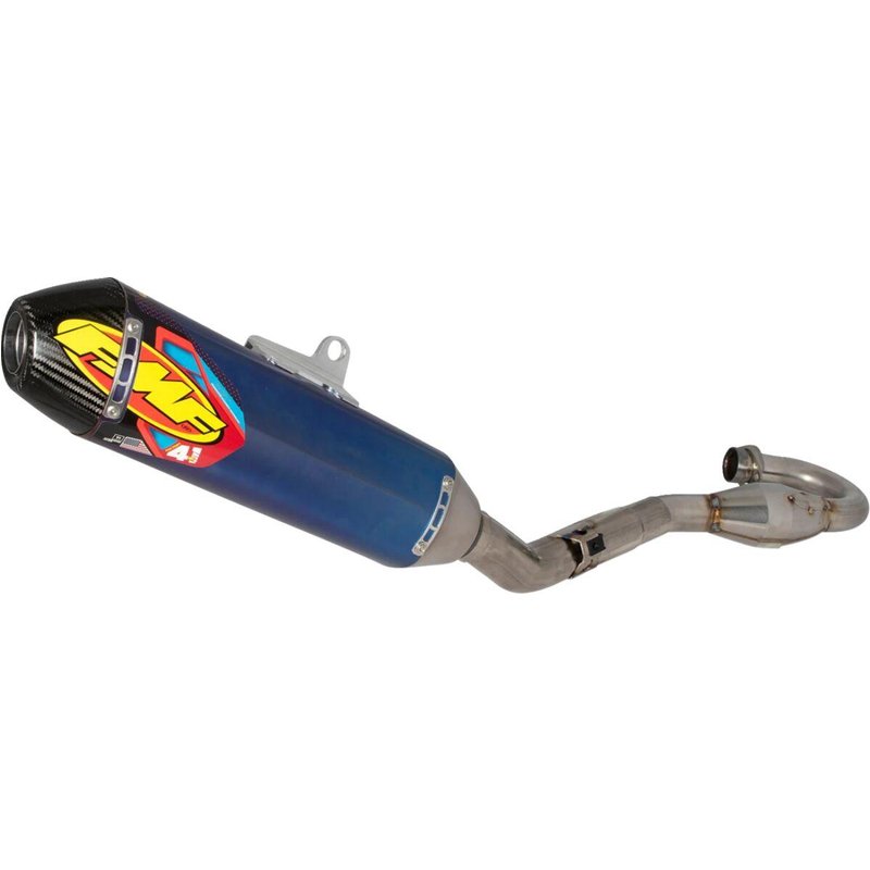 042414 - FMF Factory 4.1 RCT Titanium Exhaust System For Kawasaki KX250 2025-2026 - Blue